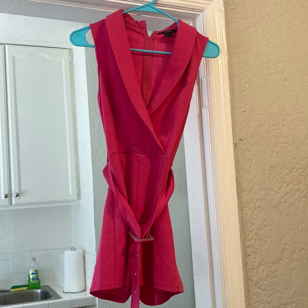 Hot Pink Forever 21 Hot Pant One Piece with Buckle